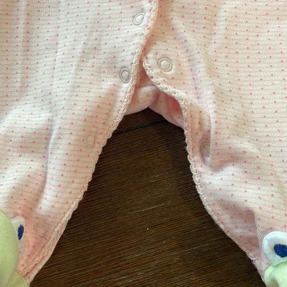 Little Me Frog Friends Footed One-Piece - Picture 4 of 7